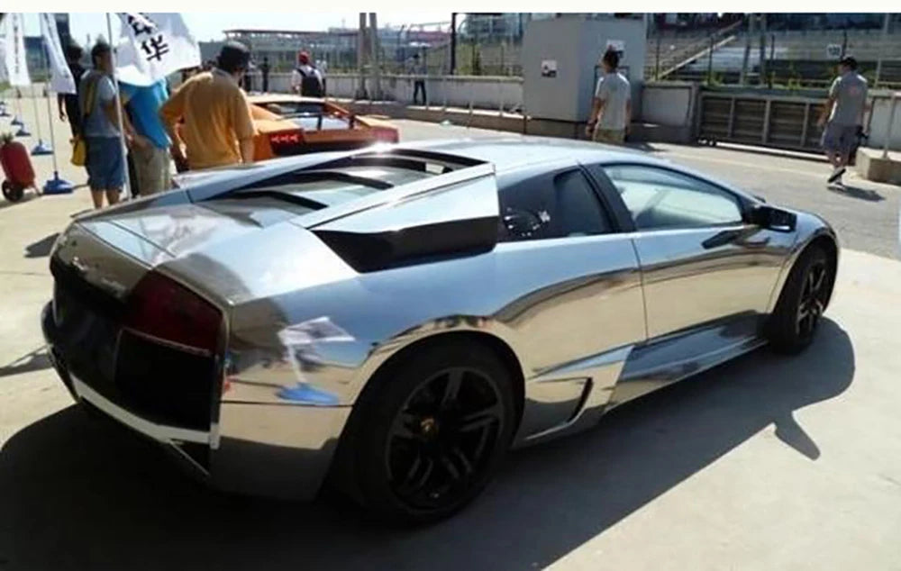 152*30/40/50cm 50*200cm Chrome Glossy Mirror Vinyl Wrap Film For Auto Laptop Computer Motorcycle Bicycle Cover Car Accessories