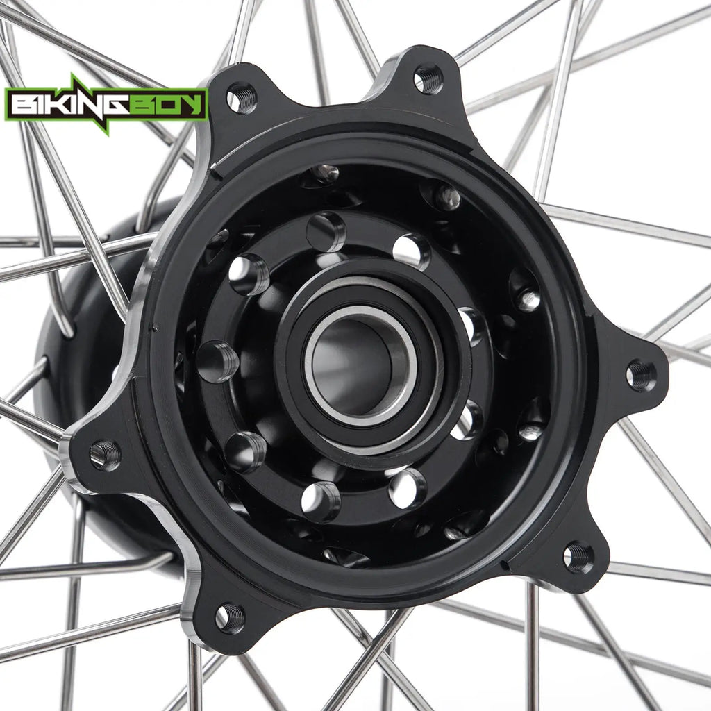 BIKINGBOY Supermoto Front 17" 3.5" Rear 17" 4.25" Wheel Rim Hub For Surron Ultra Bee Sur-ron UB Electric Dirt Spoke Complete Set