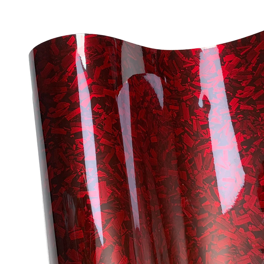 Carbon Fiber Film Glossy Black Car Body Film Forged Carbon Fiber Vinyl Wrap Film Self Adhesive Decal Sticker for Car Accessories