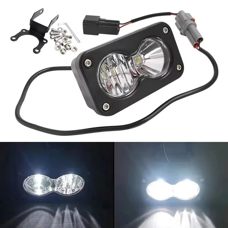 For Sur Ron Sur-Ron SurRon Segway Talaria Plug N Play Waterproof for 20W Headlight Switch White Spot Flood Led Pod Combo Kit Set