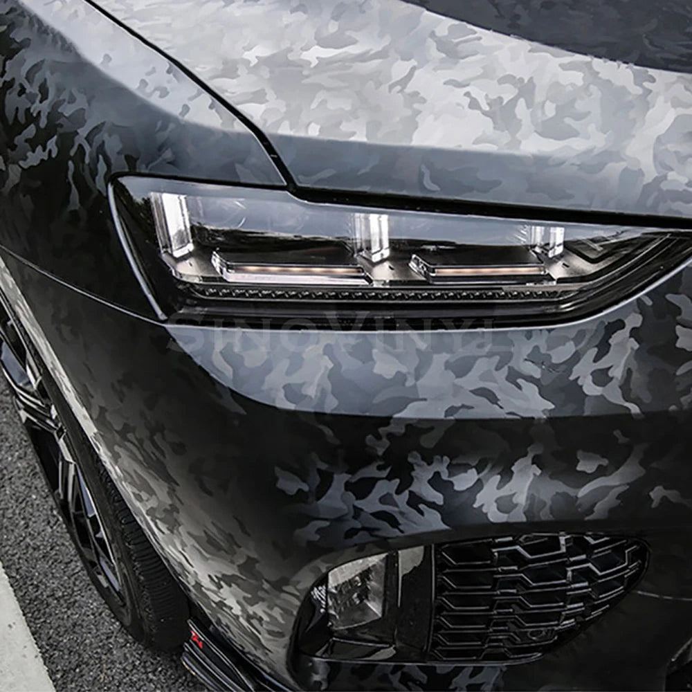 Carbon Fiber Film Glossy Black Car Body Film Forged Carbon Fiber Vinyl Wrap Film Self Adhesive Decal Sticker for Car Accessories