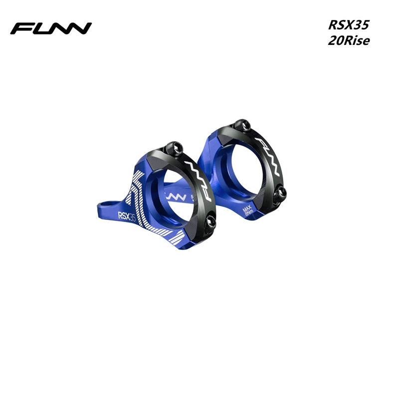 FUNN RSX35 31.8mm Downhill Bicycle Stem Bar Clamp, Full CNC, Direct Mount, DH STEM, 31.8mm, 35mm, 20Rise,adjustment 45mm-50mm