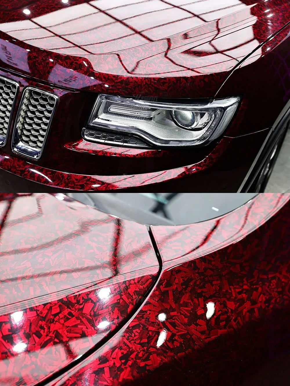 Carbon Fiber Film Glossy Black Car Body Film Forged Carbon Fiber Vinyl Wrap Film Self Adhesive Decal Sticker for Car Accessories