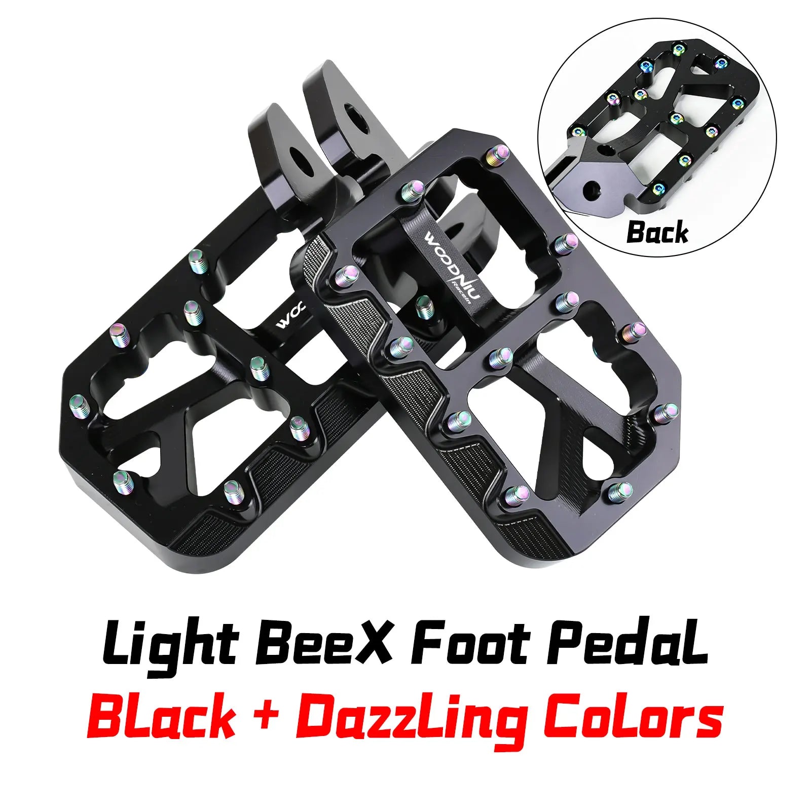 Silver Pegs for Surron Pegs Light Bee X/S Segway X160 X260 Modified Pedals Foot Pegs for SurRon Accessories E-Bikes Motorcycle