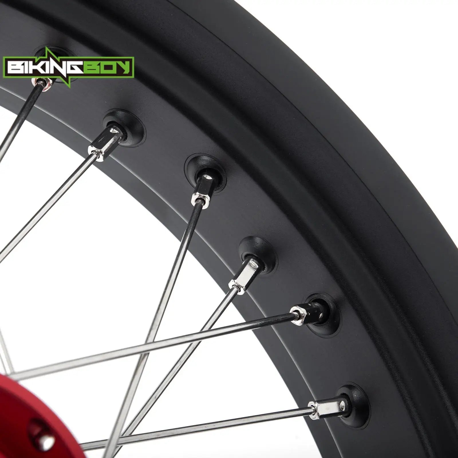 BIKINGBOY Supermoto Front 17" 3.5" Rear 17" 4.25" Wheel Rim Hub For Surron Ultra Bee Sur-ron UB Electric Dirt Spoke Complete Set