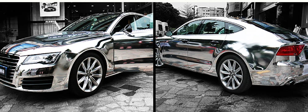 152*30/40/50cm 50*200cm Chrome Glossy Mirror Vinyl Wrap Film For Auto Laptop Computer Motorcycle Bicycle Cover Car Accessories