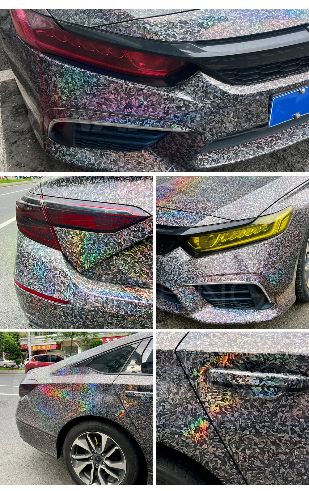 Carbon Fiber Film Glossy Black Car Body Film Forged Carbon Fiber Vinyl Wrap Film Self Adhesive Decal Sticker for Car Accessories