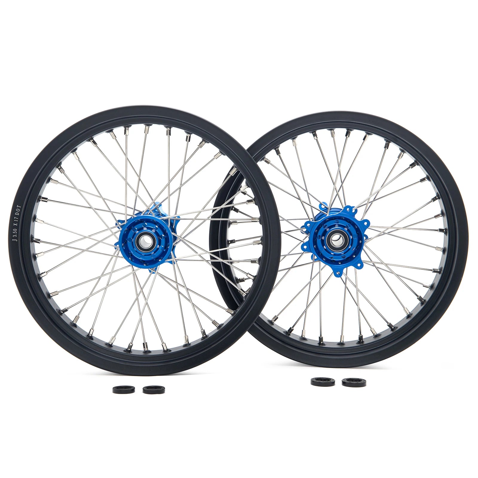 BIKINGBOY Supermoto Front 17" 3.5" Rear 17" 4.25" Wheel Rim Hub For Surron Ultra Bee Sur-ron UB Electric Dirt Spoke Complete Set