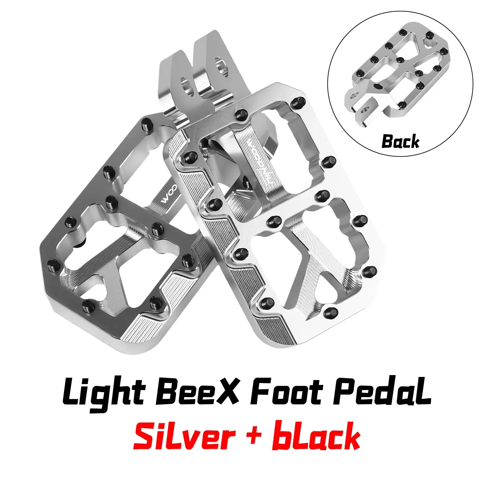 Silver Pegs for Surron Pegs Light Bee X/S Segway X160 X260 Modified Pedals Foot Pegs for SurRon Accessories E-Bikes Motorcycle