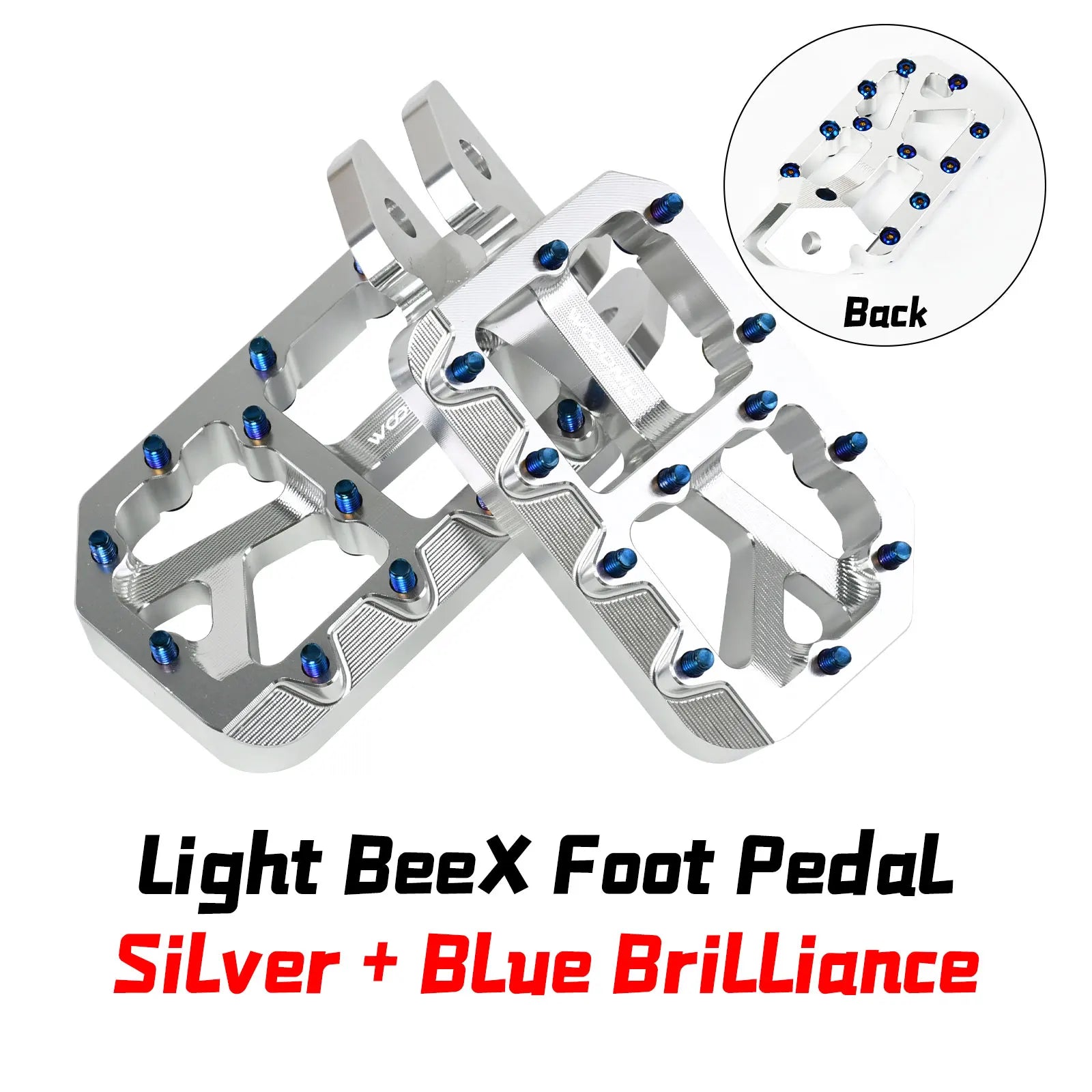 Silver Pegs for Surron Pegs Light Bee X/S Segway X160 X260 Modified Pedals Foot Pegs for SurRon Accessories E-Bikes Motorcycle