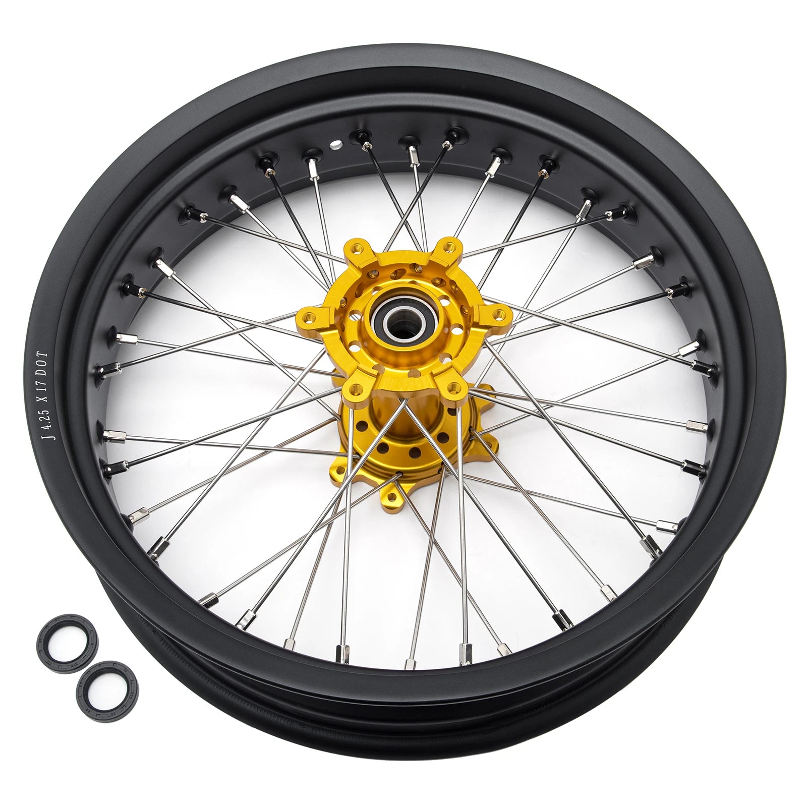 BIKINGBOY Supermoto Front 17" 3.5" Rear 17" 4.25" Wheel Rim Hub For Surron Ultra Bee Sur-ron UB Electric Dirt Spoke Complete Set
