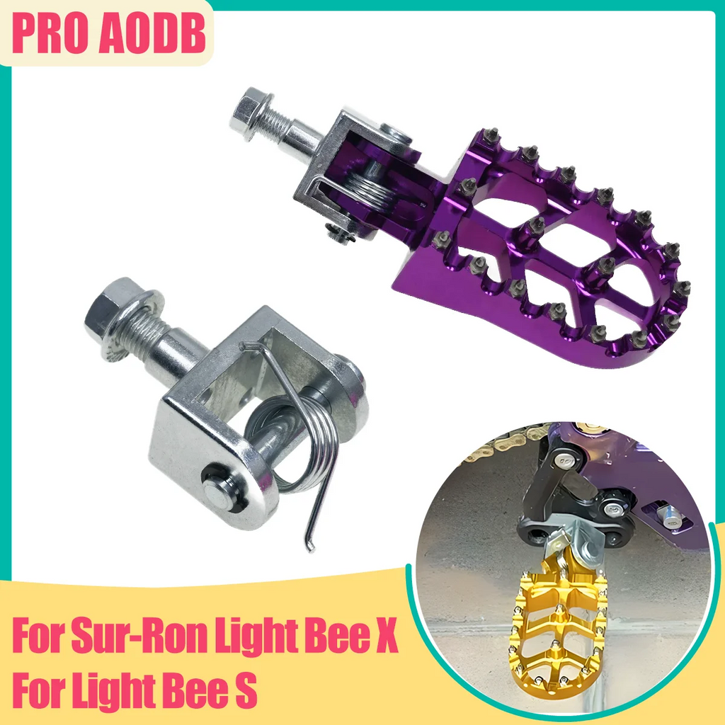 For Surron Motocross Light Bee X & S For Segway X160 X260 Electric Foot Pegs Fixing Bracket Rests Pedal Mount Support Bracket