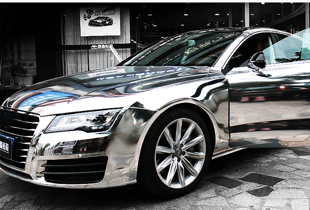 152*30/40/50cm 50*200cm Chrome Glossy Mirror Vinyl Wrap Film For Auto Laptop Computer Motorcycle Bicycle Cover Car Accessories