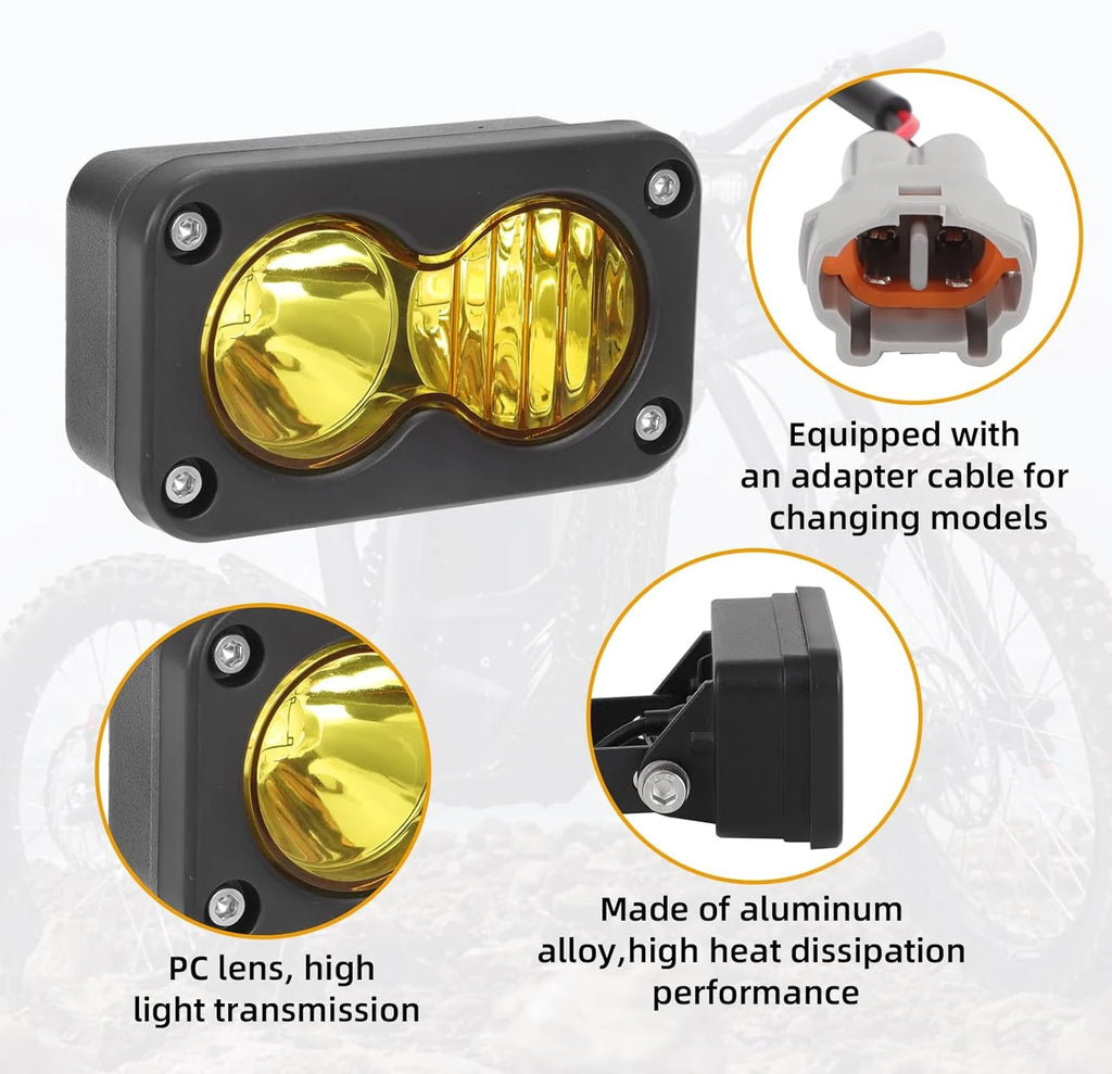 For Sur Ron Sur-Ron SurRon Segway Talaria Plug N Play Waterproof for 20W Headlight Switch White Spot Flood Led Pod Combo Kit Set