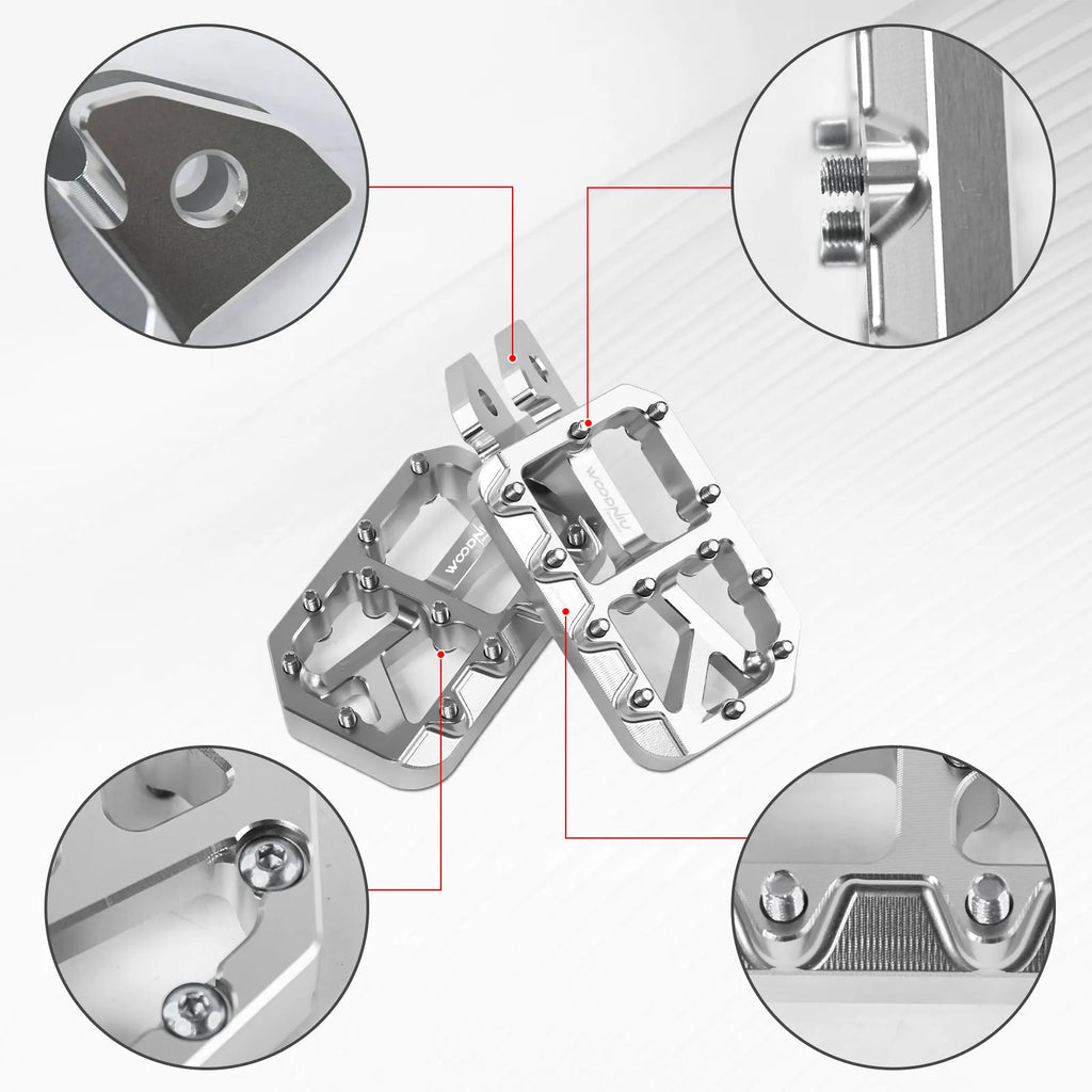 Silver Pegs for Surron Pegs Light Bee X/S Segway X160 X260 Modified Pedals Foot Pegs for SurRon Accessories E-Bikes Motorcycle