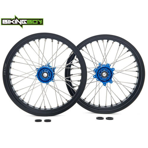 BIKINGBOY Supermoto Front 17" 3.5" Rear 17" 4.25" Wheel Rim Hub For Surron Ultra Bee Sur-ron UB Electric Dirt Spoke Complete Set