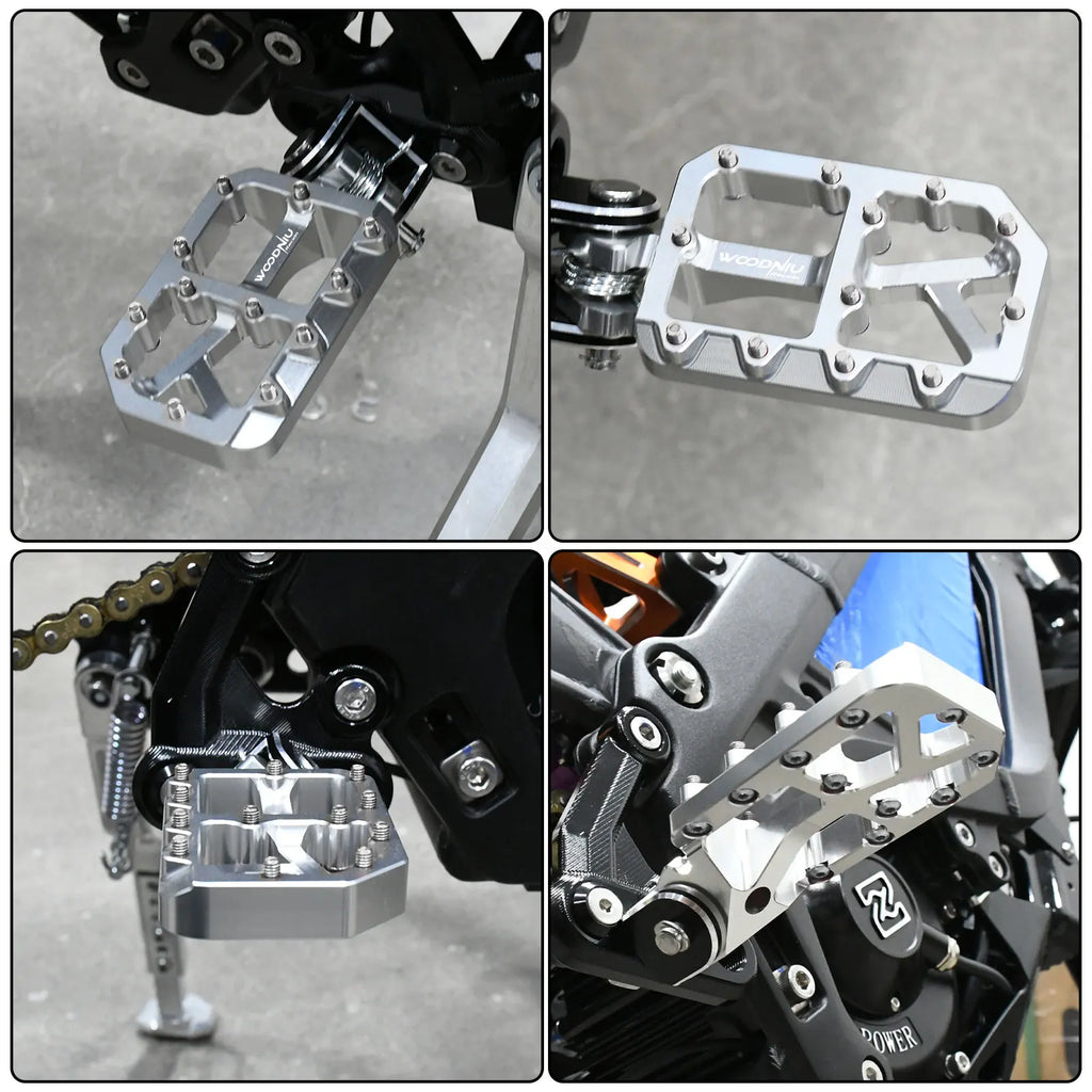 Silver Pegs for Surron Pegs Light Bee X/S Segway X160 X260 Modified Pedals Foot Pegs for SurRon Accessories E-Bikes Motorcycle