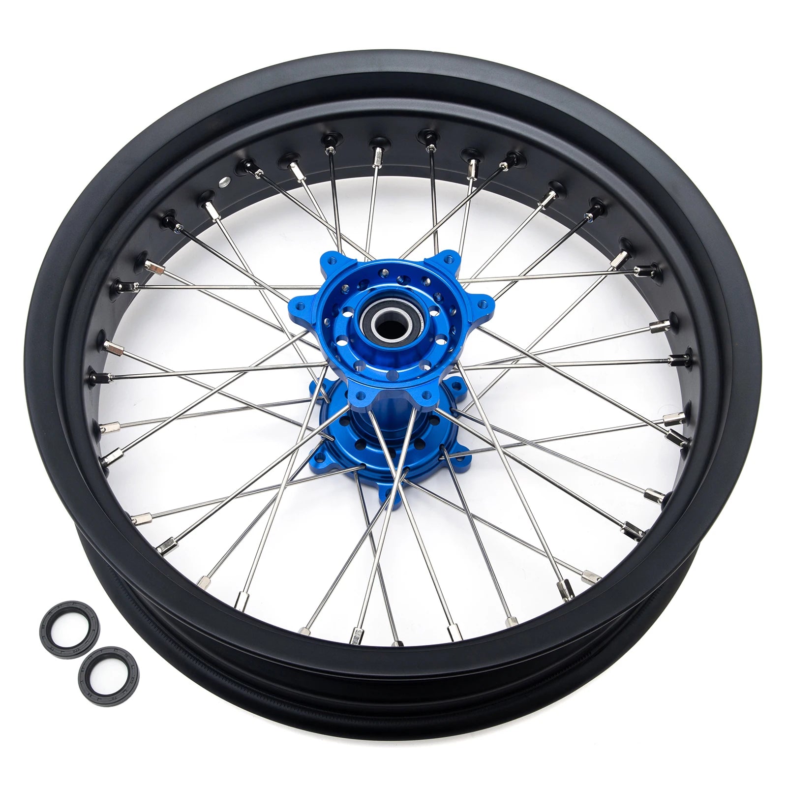 BIKINGBOY Supermoto Front 17" 3.5" Rear 17" 4.25" Wheel Rim Hub For Surron Ultra Bee Sur-ron UB Electric Dirt Spoke Complete Set