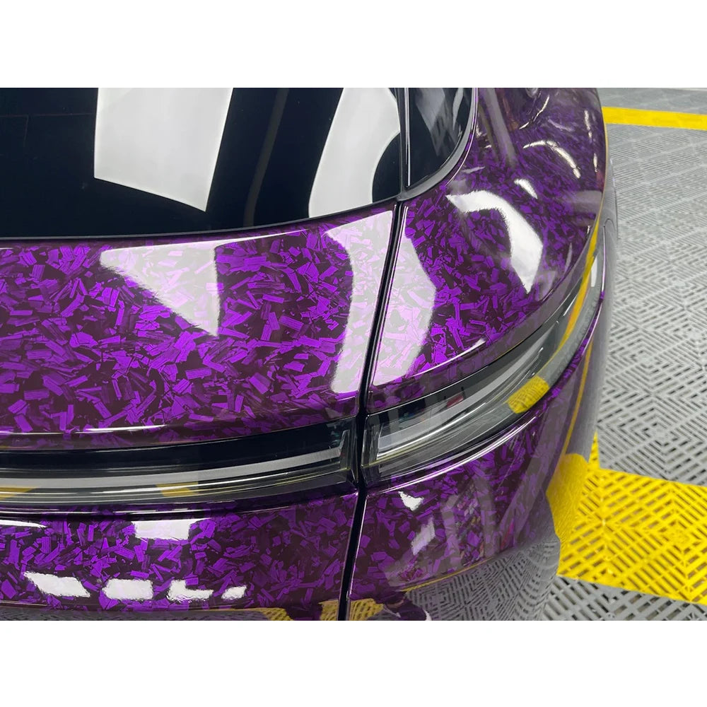 Carbon Fiber Film Glossy Black Car Body Film Forged Carbon Fiber Vinyl Wrap Film Self Adhesive Decal Sticker for Car Accessories