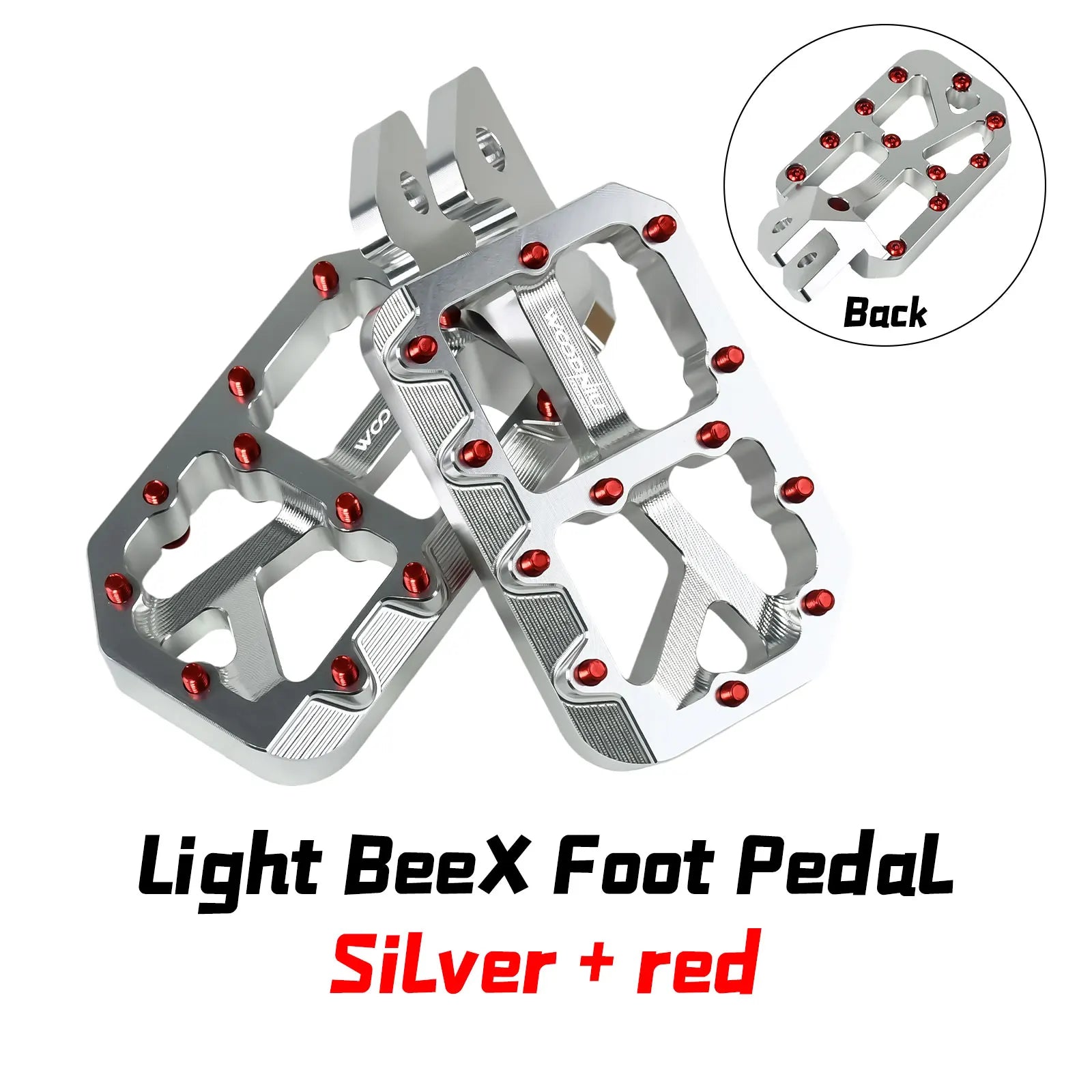 Silver Pegs for Surron Pegs Light Bee X/S Segway X160 X260 Modified Pedals Foot Pegs for SurRon Accessories E-Bikes Motorcycle