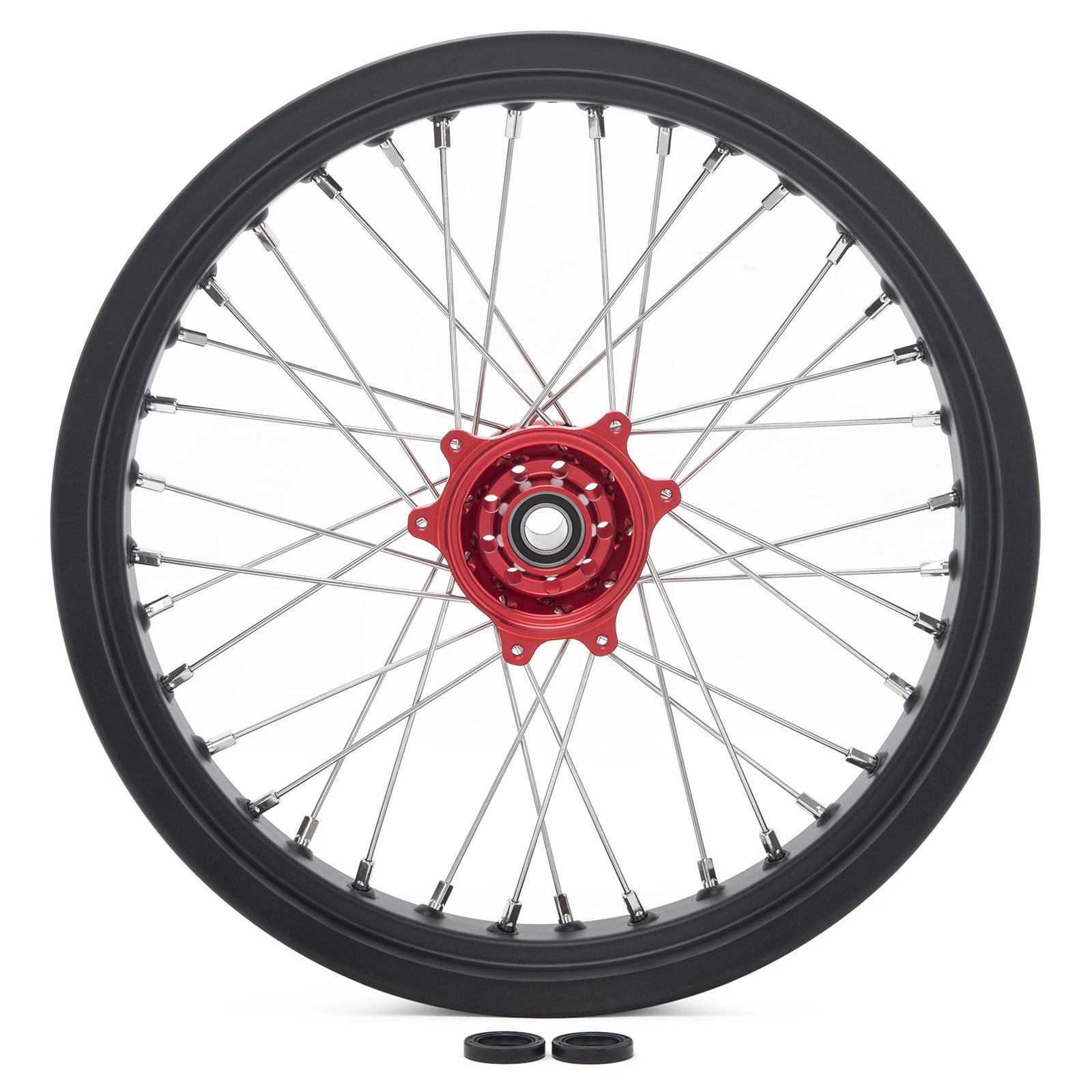 BIKINGBOY Supermoto Front 17" 3.5" Rear 17" 4.25" Wheel Rim Hub For Surron Ultra Bee Sur-ron UB Electric Dirt Spoke Complete Set